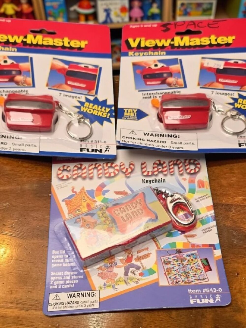 View-Master and Candy Land Keychains
